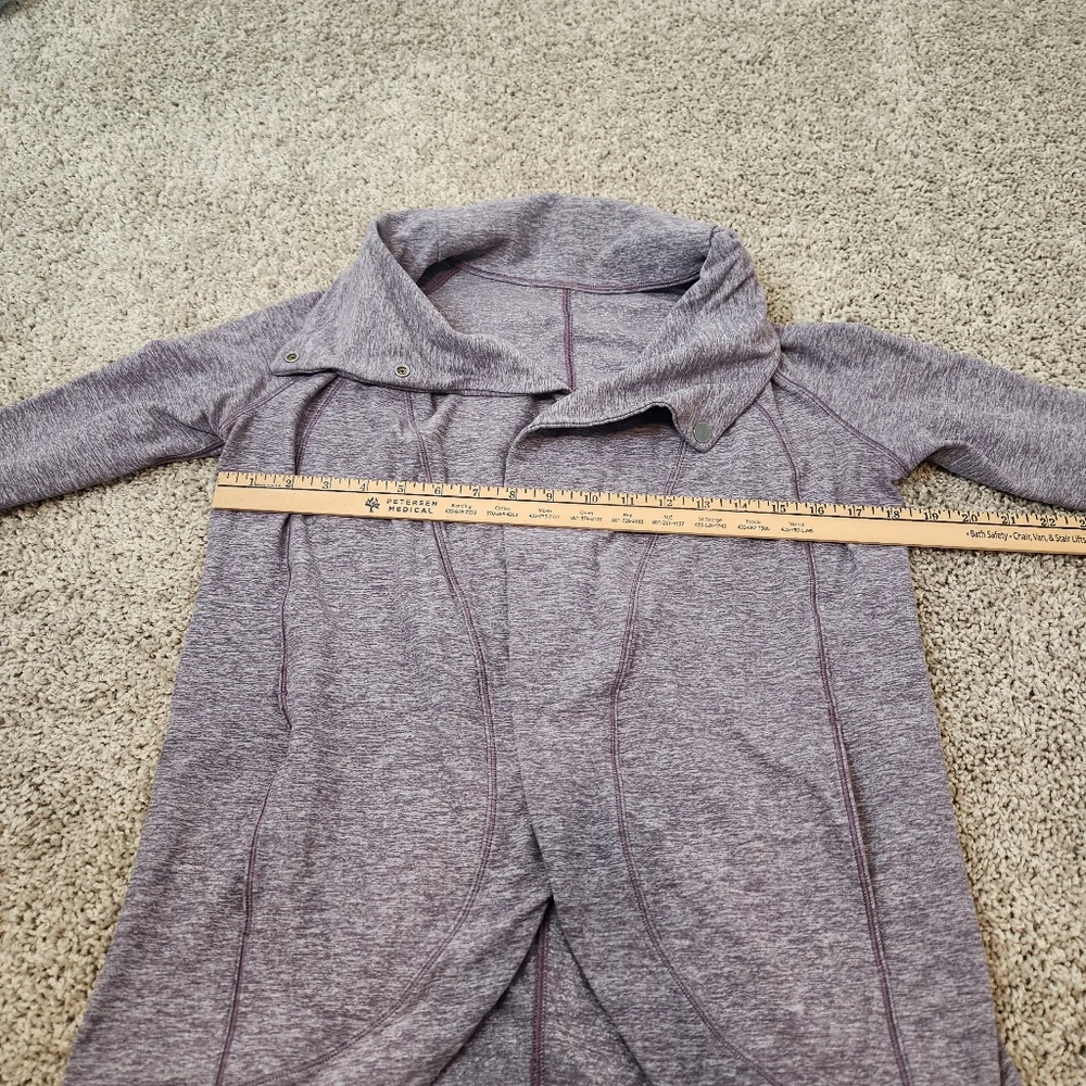 Lululemon Rulu Rally Wrap Jacket Heathered Graphite Purple Size 4 - Picture 6 of 7